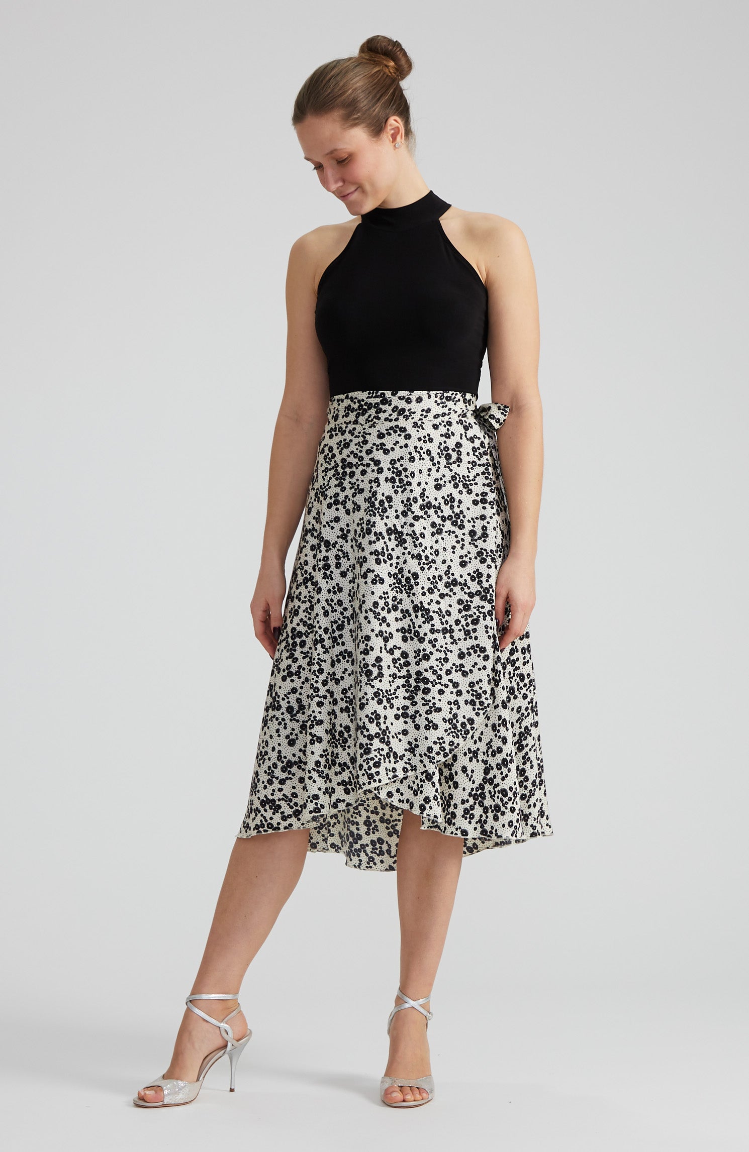 COCO - Noir Blossom Wrap Skirt