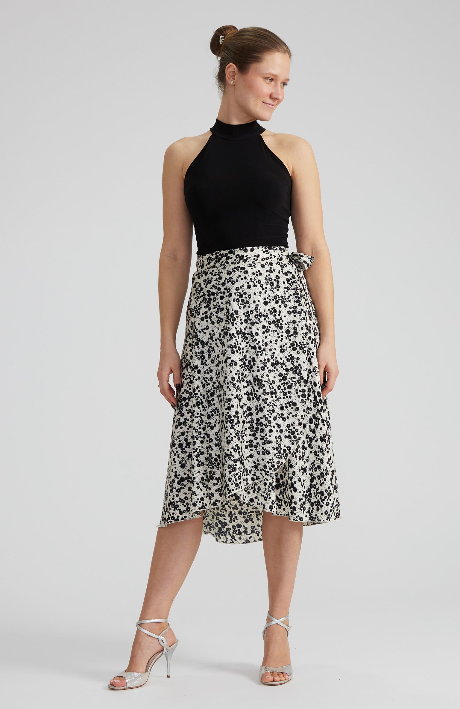 COCO - Noir Blossom Wrap Skirt