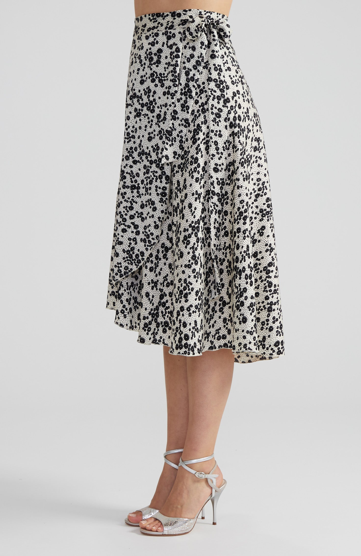 COCO - Noir Blossom Wrap Skirt