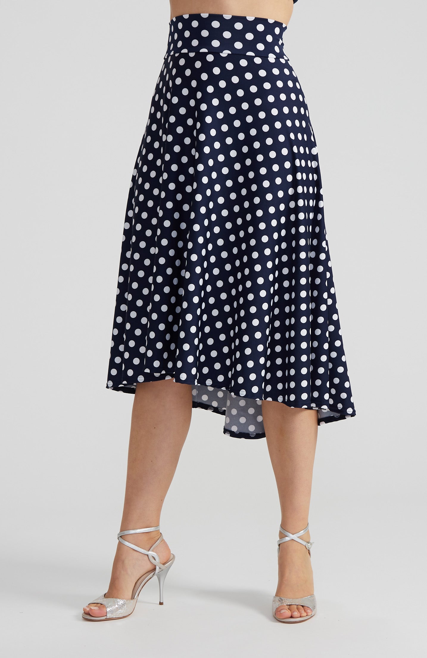 AUDREY - A-line Tango Skirt in Polka Dots