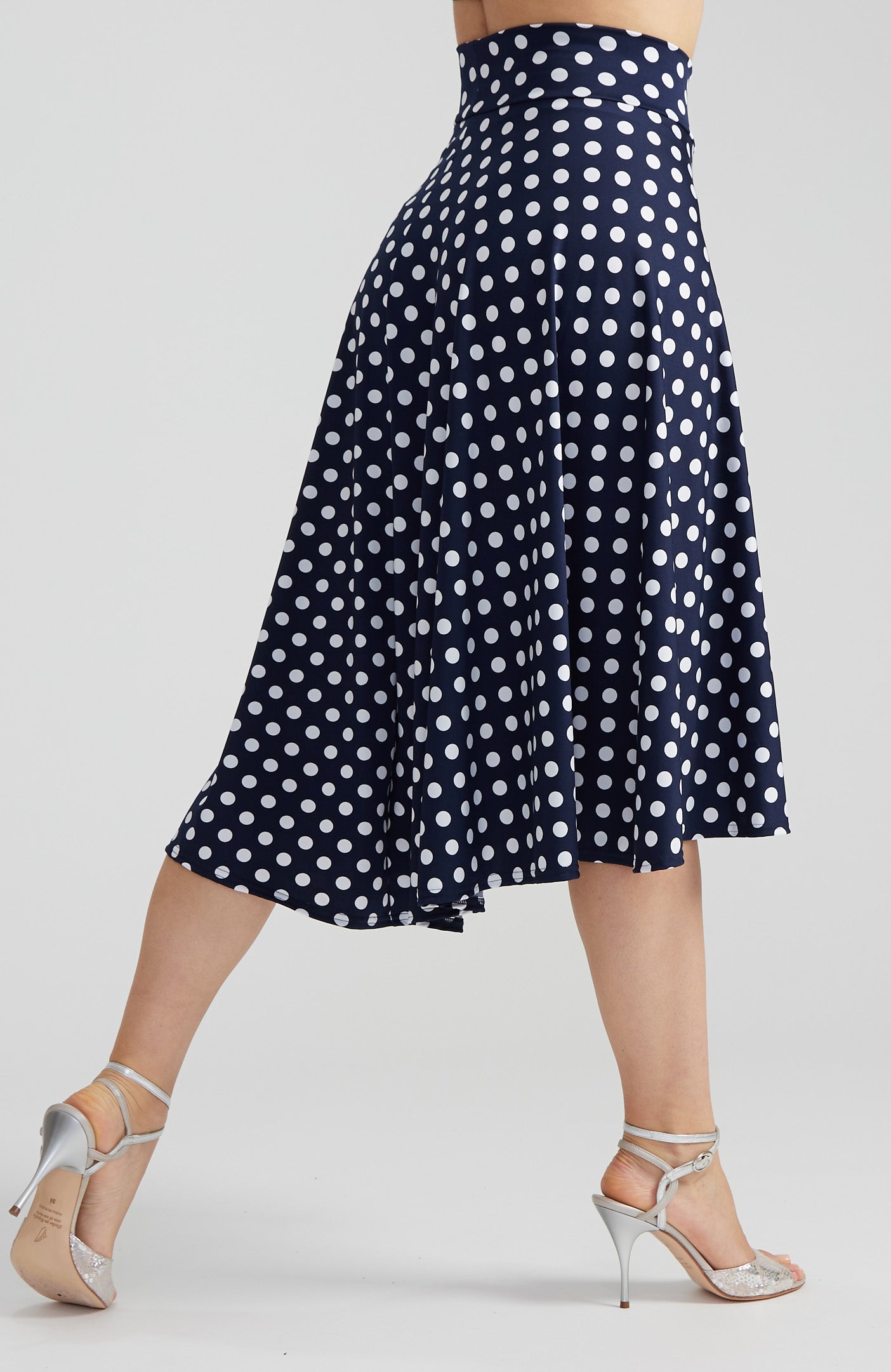 AUDREY - A-line Tango Skirt in Polka Dots