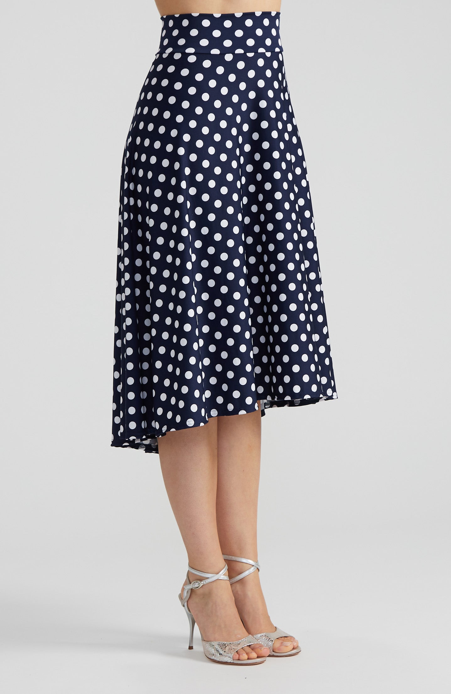 AUDREY - A-line Tango Skirt in Polka Dots