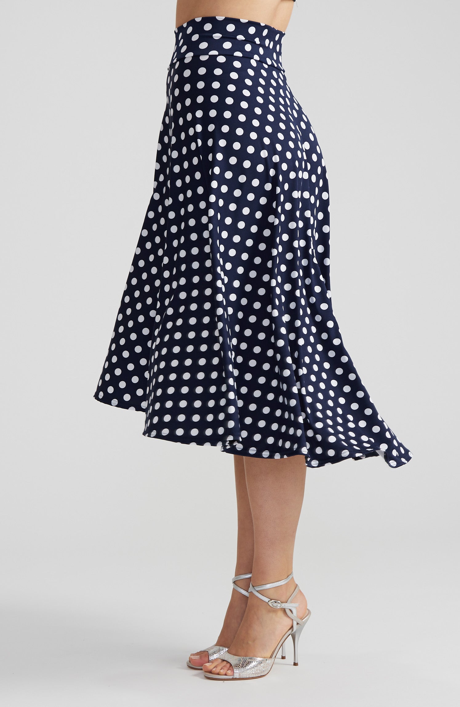 AUDREY - A-line Tango Skirt in Polka Dots