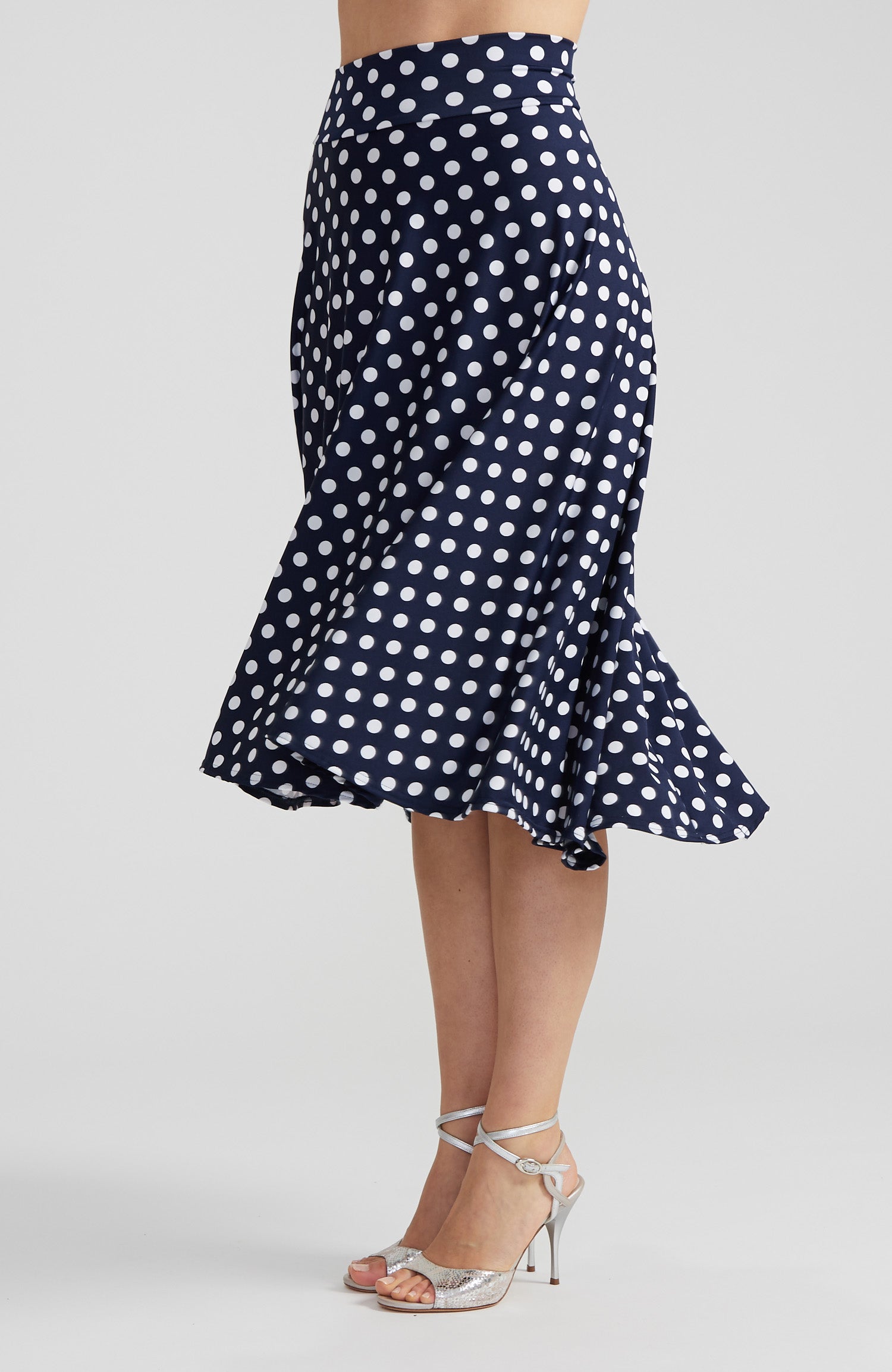 AUDREY - A-line Tango Skirt in Polka Dots