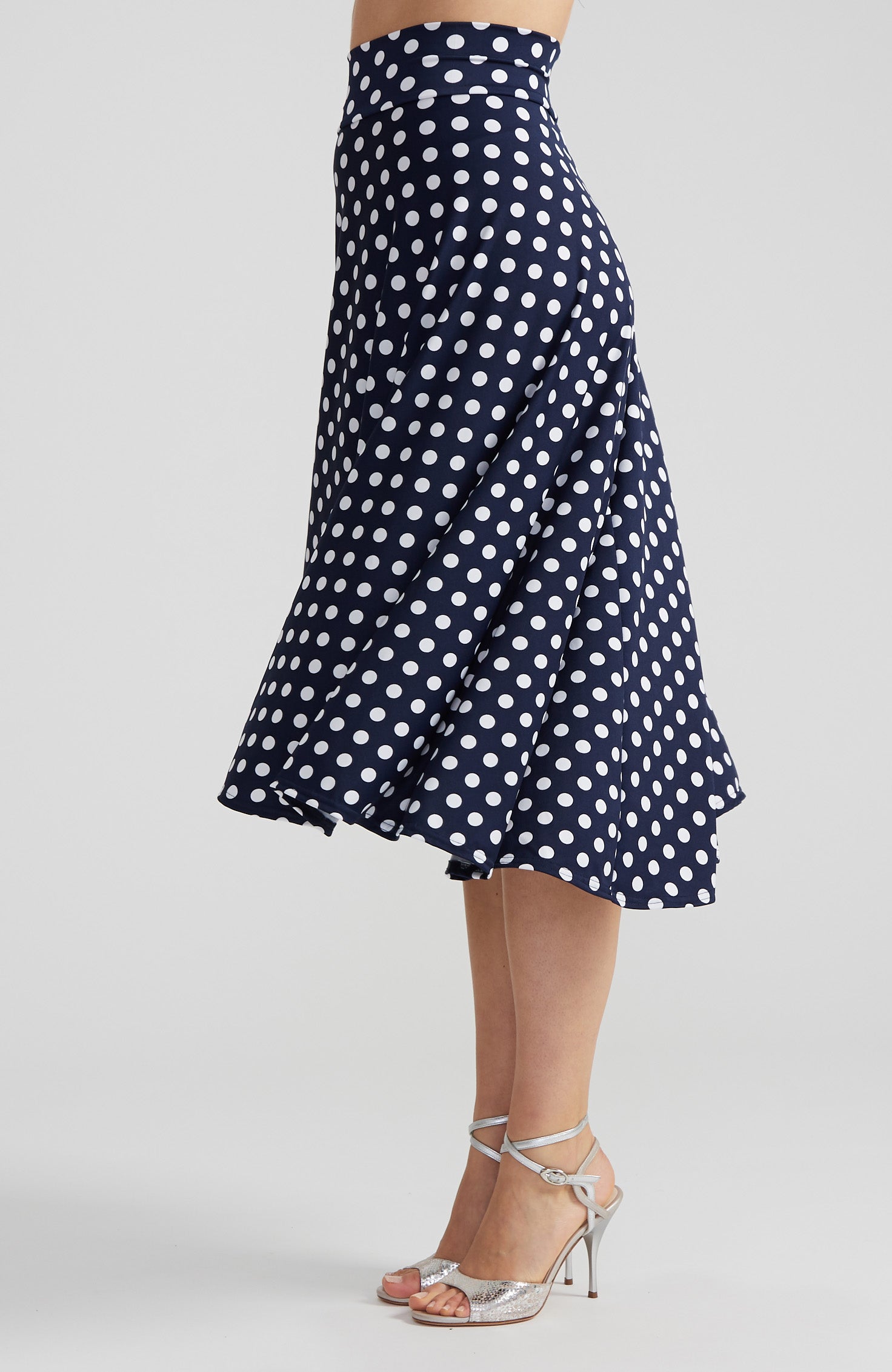 AUDREY - A-line Tango Skirt in Polka Dots