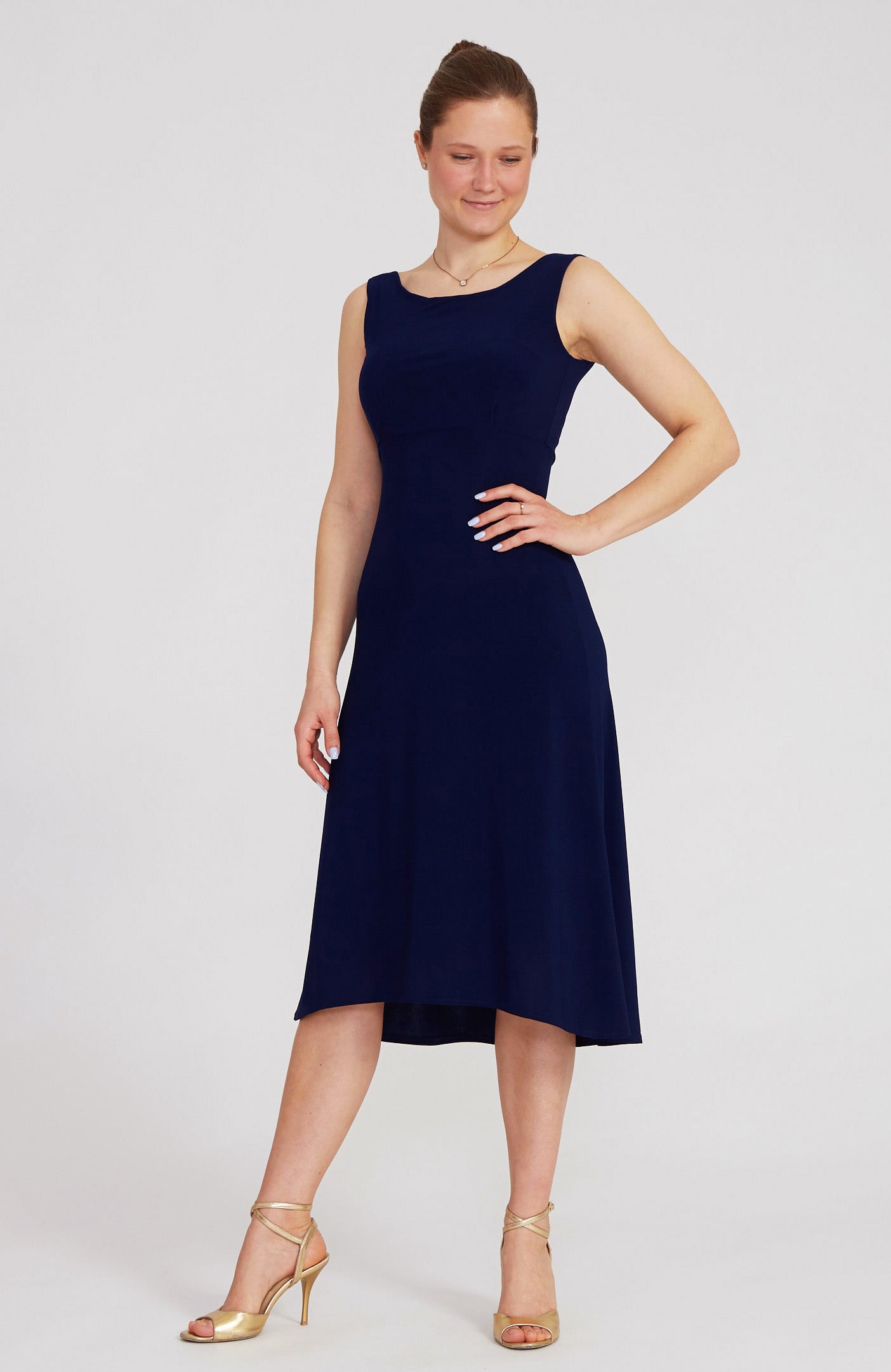 NOELIA - A-Line Tango Dress in Navy Blue