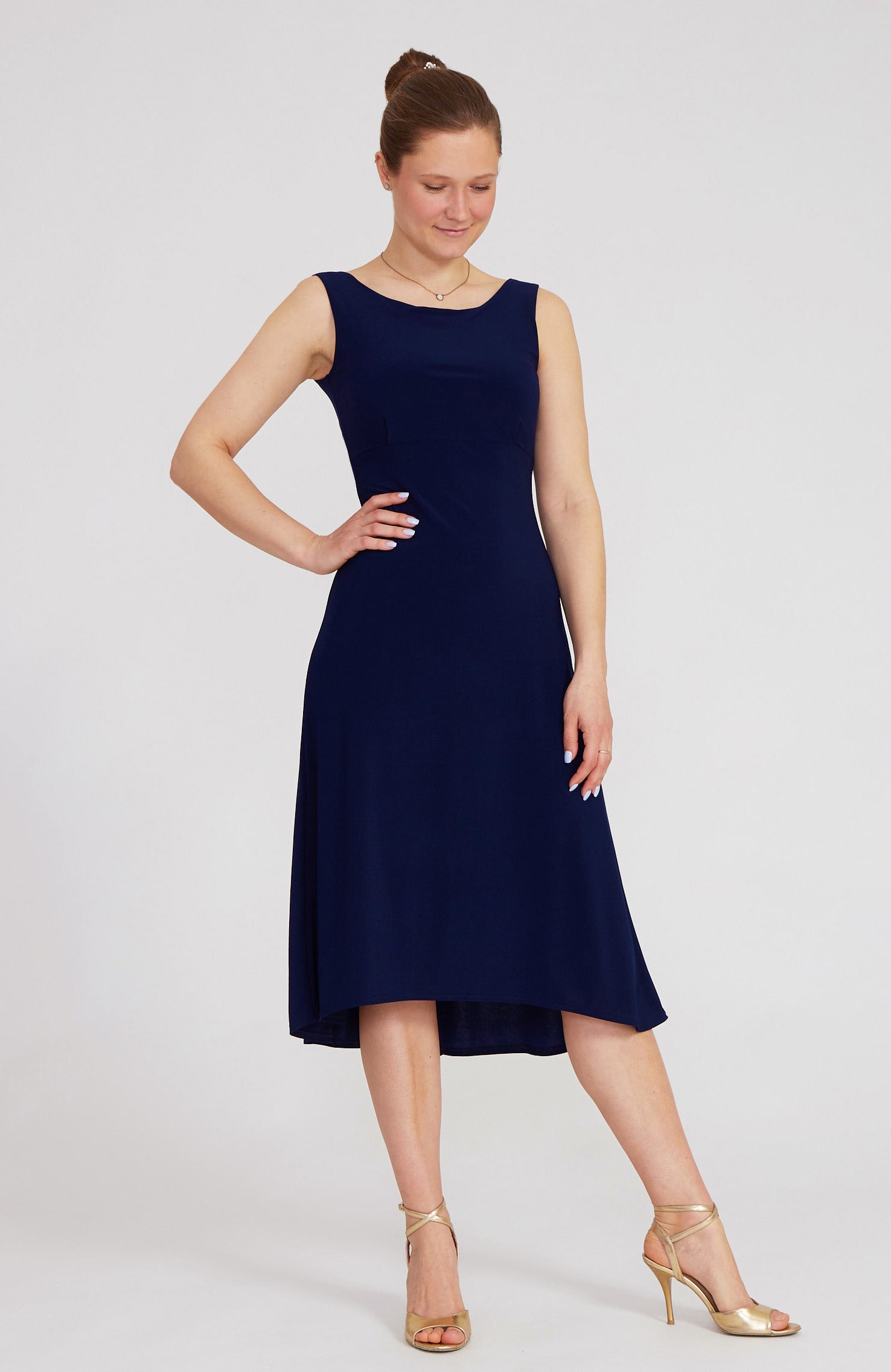 NOELIA - A-Line Tango Dress in Navy Blue