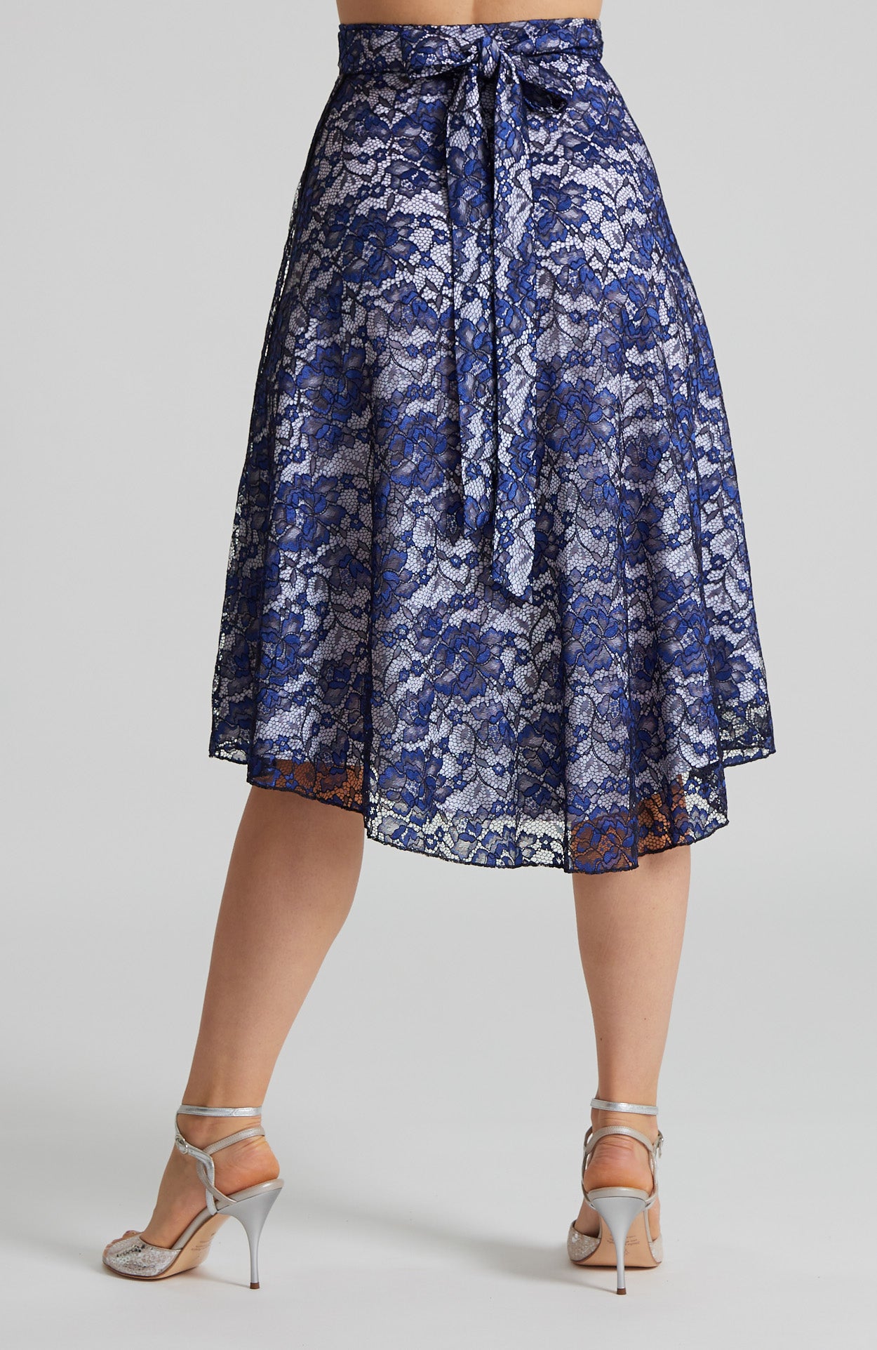 COCO - Wrap Skirt in Sparkling Blue Lace