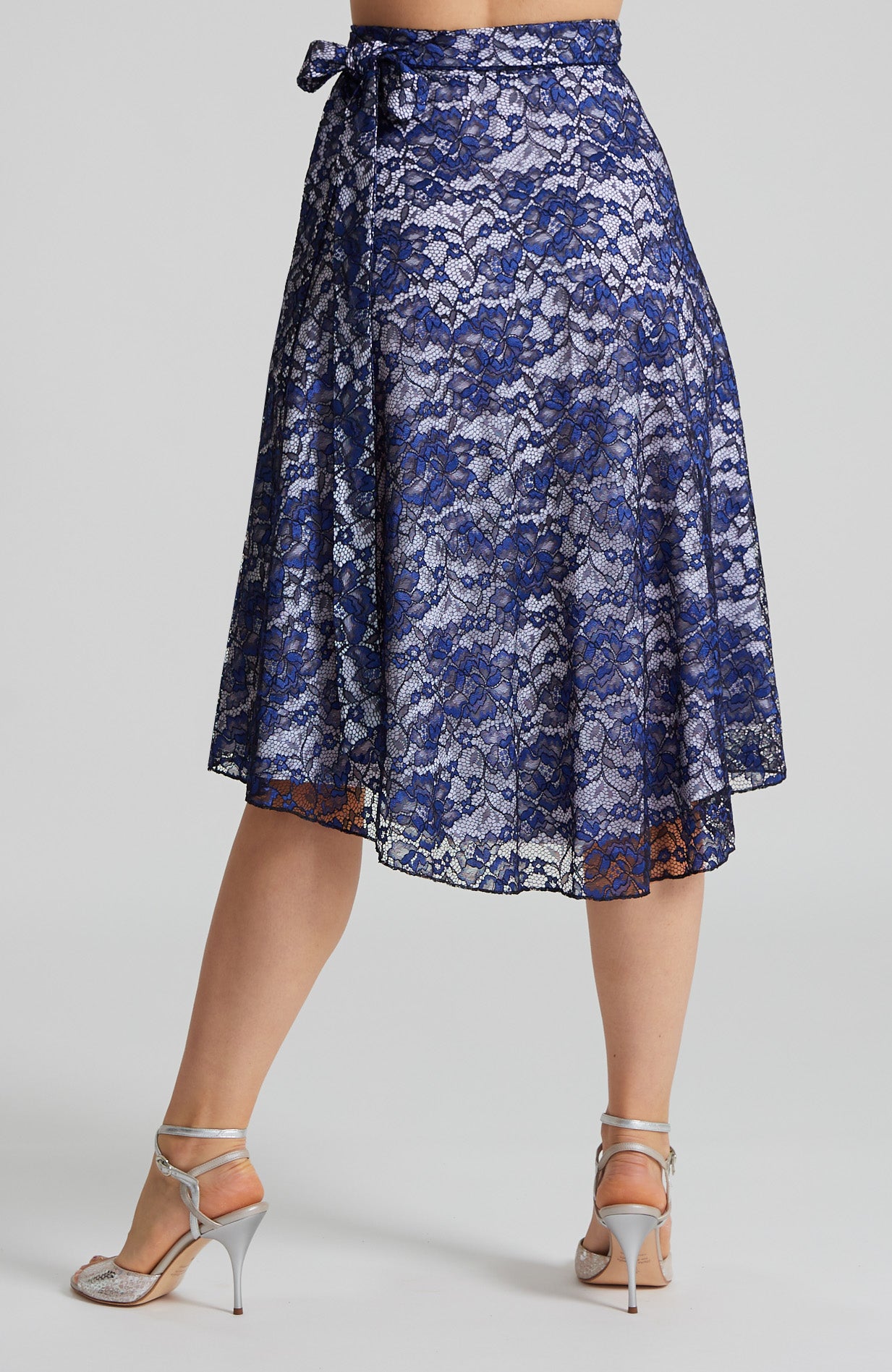 COCO - Wrap Skirt in Sparkling Blue Lace