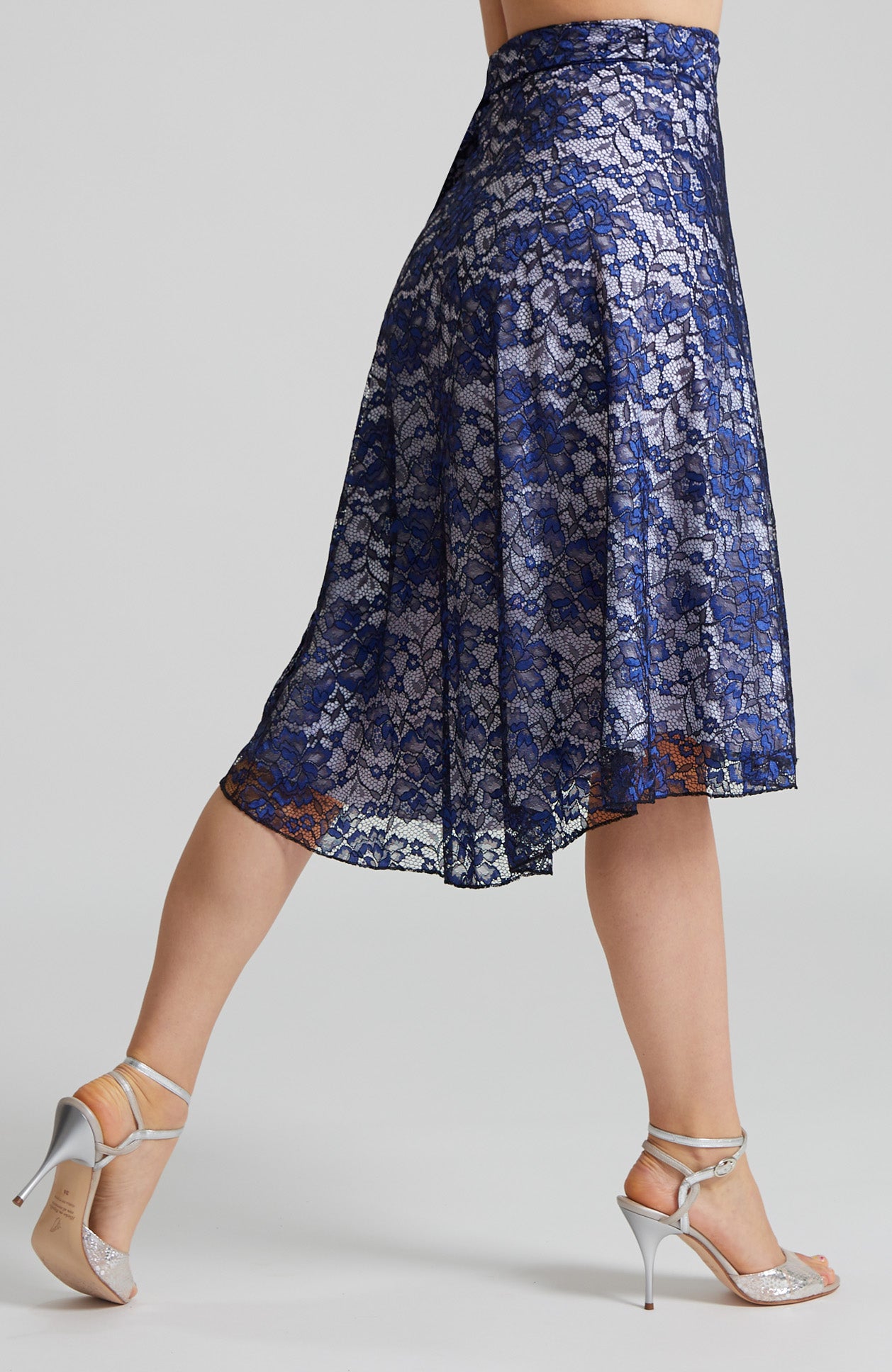 COCO - Wrap Skirt in Sparkling Blue Lace