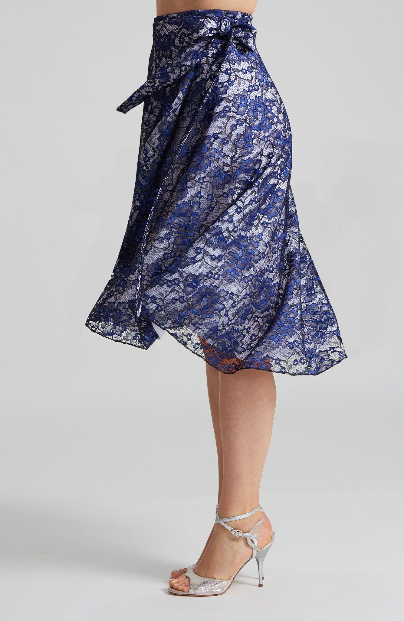 COCO - Wrap Skirt in Sparkling Blue Lace