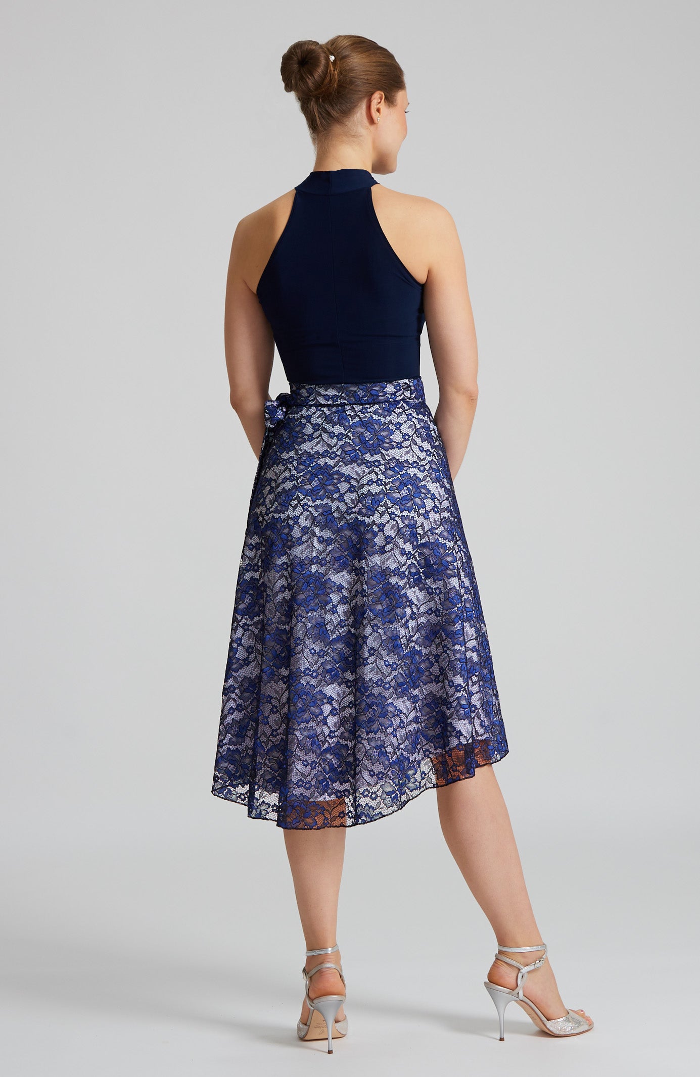 COCO - Wrap Skirt in Sparkling Blue Lace