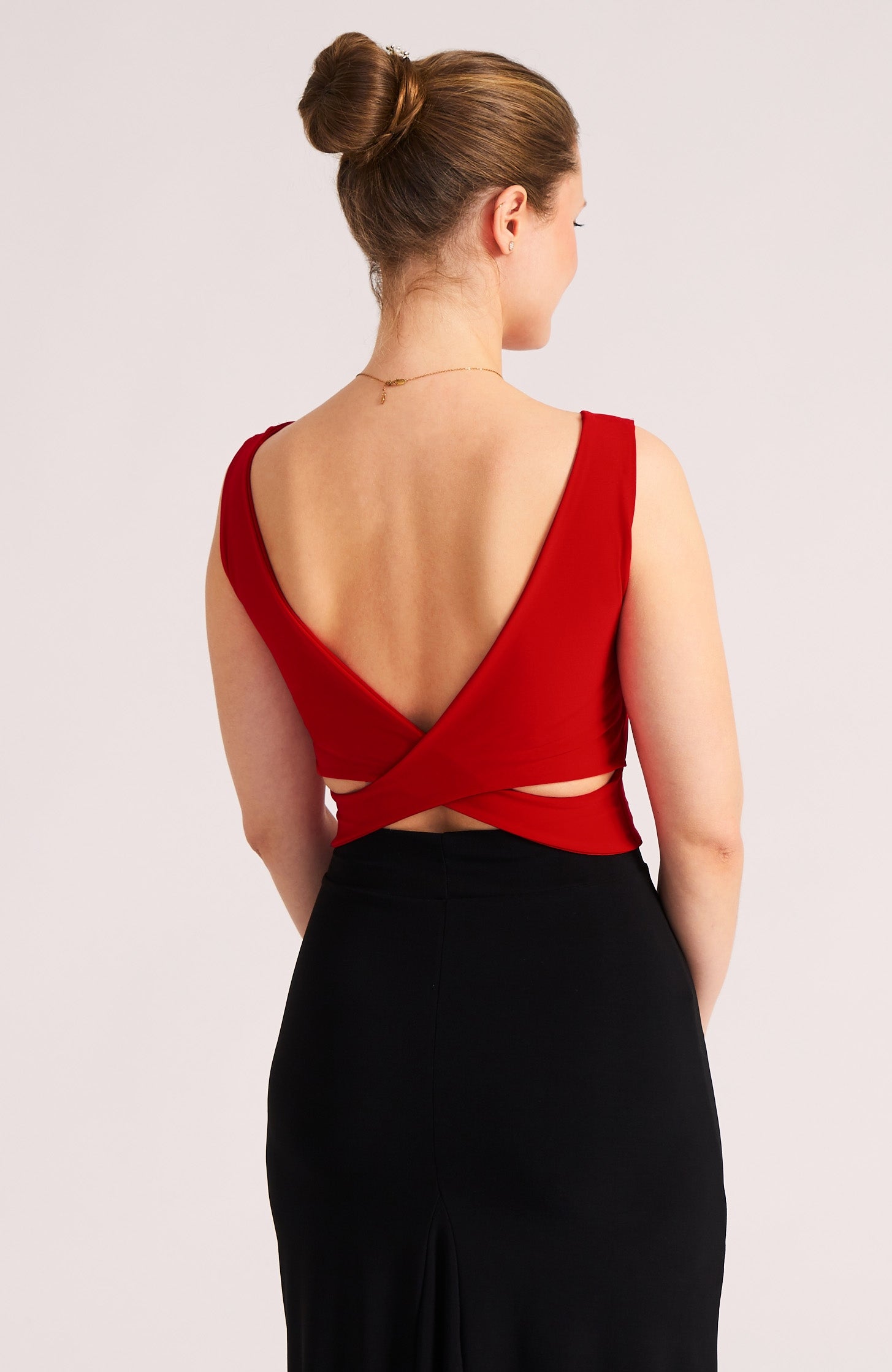 MARINA - Cross Back Top in Classic Red