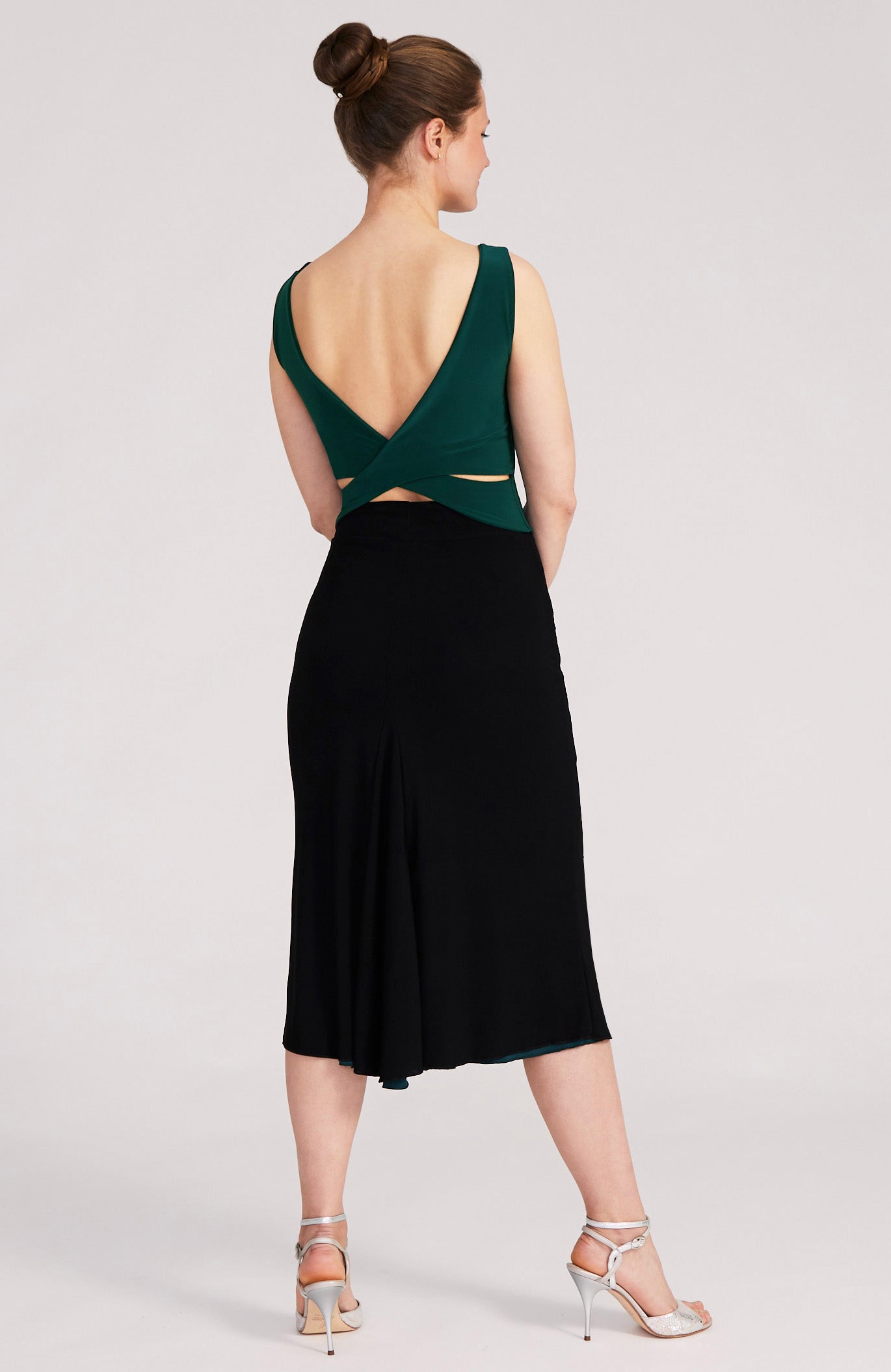 MARINA - Green Cross Back Top