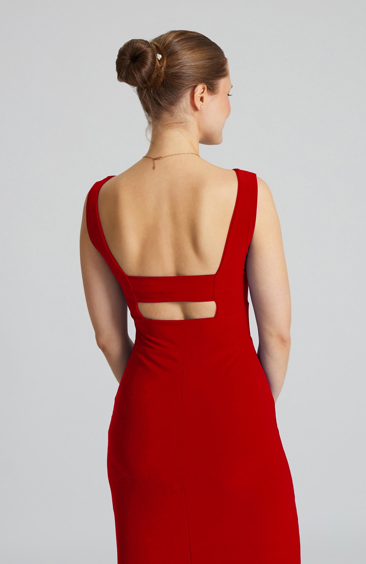 OLIVIA - Red Tango Dress with Back Cutout